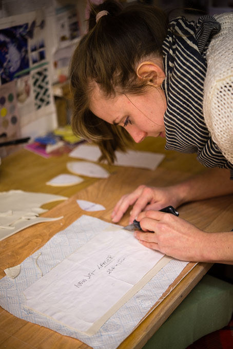 Louise Hall in her studio 2016